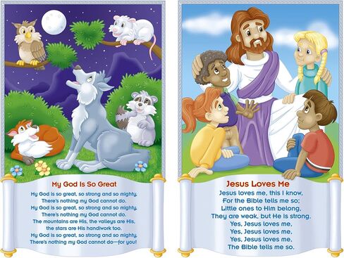North Star Teacher Resource NST3102 Children's Bible Songs Bulletin Board Set, Set of 8 Posters in Kuwait