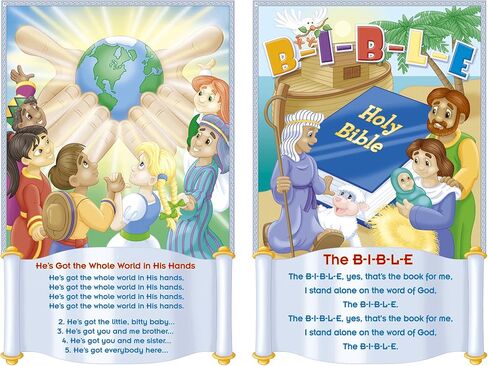 North Star Teacher Resource NST3102 Children's Bible Songs Bulletin Board Set, Set of 8 Posters in Kuwait