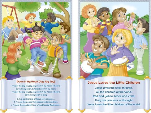 North Star Teacher Resource NST3102 Children's Bible Songs Bulletin Board Set, Set of 8 Posters in Kuwait
