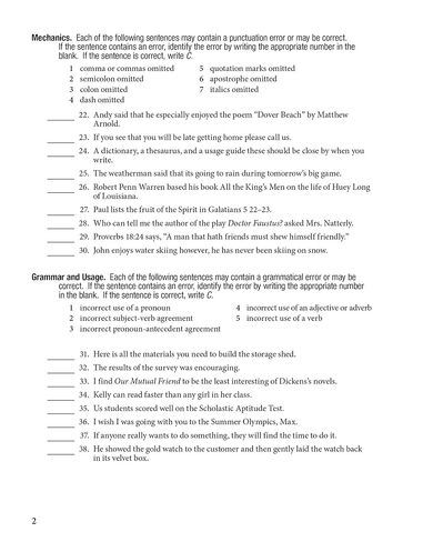 Workbook V for Handbook of Grammar and Composition - Abeka 11th Grade 11 Highschool English Grammar and Writing Student Work Text in Saudi Arabia