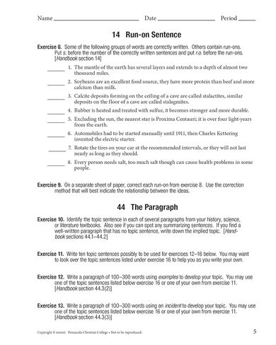 Workbook V for Handbook of Grammar and Composition - Abeka 11th Grade 11 Highschool English Grammar and Writing Student Work Text in Saudi Arabia
