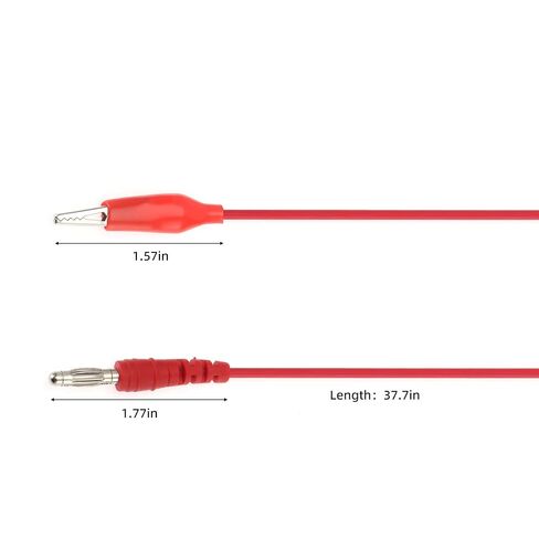 5pcs Alligator Clips Electrical Test Leads Crocodile Clips to Banana Plug Wires for Circuit Connection Electrical Testing 5 Colors in Saudi Arabia