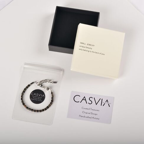 Men’s Beaded Gemstone Bracelet - Handcrafted Original Design Black Emperor Stone & Gold-Plated Hematite, Thickened Steel Wire, Dual-Clasp Adjustable 6.89–8.8 Inch, Perfect Holiday Gift for Men Everyday Wear in Kuwait