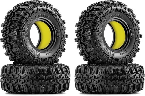 انجورا اطارات عجلات زاحفة مطاطية ناعمة 1.0 لسيارة 1/18 TRX4M SCX24 جلادياتور برونكو C10 JLU ديدبولت B17 اكسيال 1/24 1/18، 4 قطع، T1005 in Kuwait