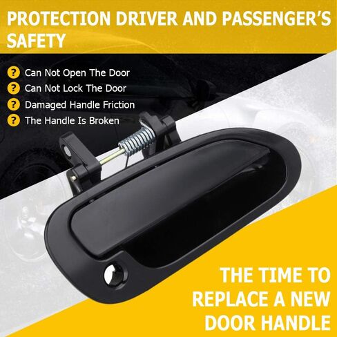 OCPTY مقبض الباب الخارجي الأمامي الركاب الجانب الأيمن استبدال صالح 1998-2002 لهوندا ل أكورد مقبض باب خارجي أسود in Kuwait