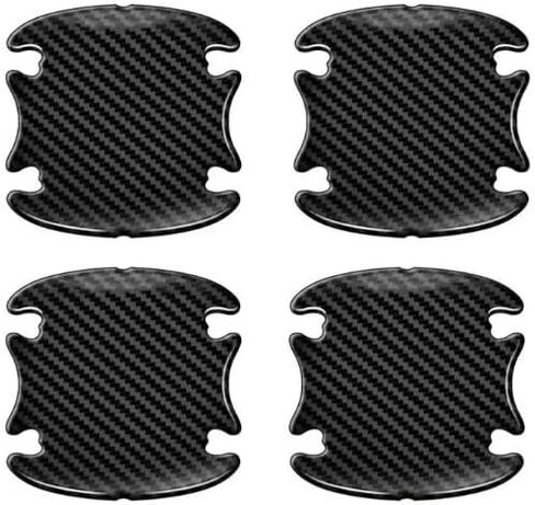 8 Pcs Universal Carbon Fiber Car Door Handle Protector - Reflective Anti-Scratch Cover, Easy Install, Fits All Vehicles-Green in Saudi Arabia
