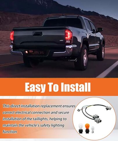 حزام إضاءة خلفي يسار أو يمين (مع 3 لمبات) مناسب لسيارة Toyota Tundra 2007-2014، استبدل 81555-0C070 81565-0C070 in Kuwait