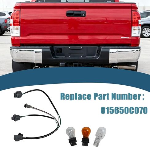 81565-0C070 Left or Right Rear Tail Light Wiring Harness Fits for Toyota Tundra 2007-2014 Lamp Socket and Wiring Harness Assembly with 3 Bulbs Replace 81555-0C070 in Saudi Arabia