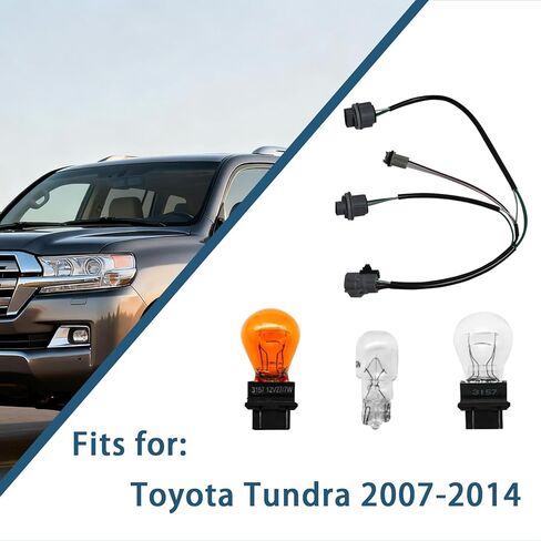 81565-0C070 Left or Right Rear Tail Light Wiring Harness Fits for Toyota Tundra 2007-2014 Lamp Socket and Wiring Harness Assembly with 3 Bulbs Replace 81555-0C070 in Saudi Arabia