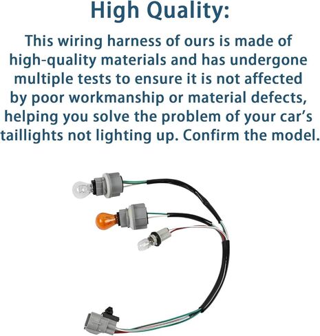 81565-0C070 Left or Right Rear Tail Light Wiring Harness Fits for Toyota Tundra 2007-2014 Lamp Socket and Wiring Harness Assembly with 3 Bulbs Replace 81555-0C070 in Saudi Arabia
