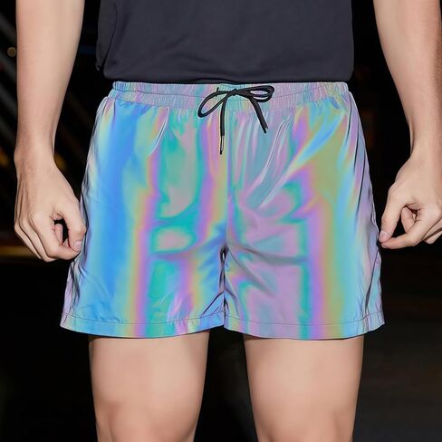 LZLRUN Full Reflective Running Shorts for Men and Women Night Cycling Fitness Trendy Sports Shorts in Saudi Arabia