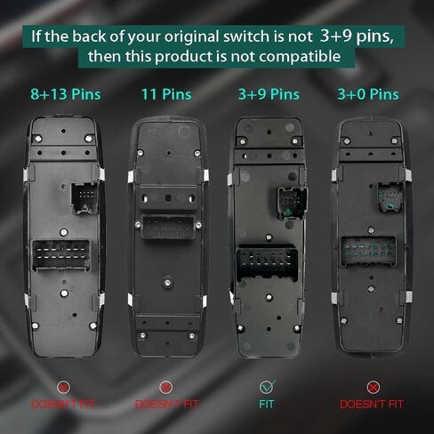 مفتاح التحكم الرئيسي في نافذة السائق لـ 2012-2015 Ram 1500 2500 2015 Ram 3500، Chrysler Town & Country/Dodge Grand Caravan 12 13 14 15، 68110867AB 68110867AA in Saudi Arabia