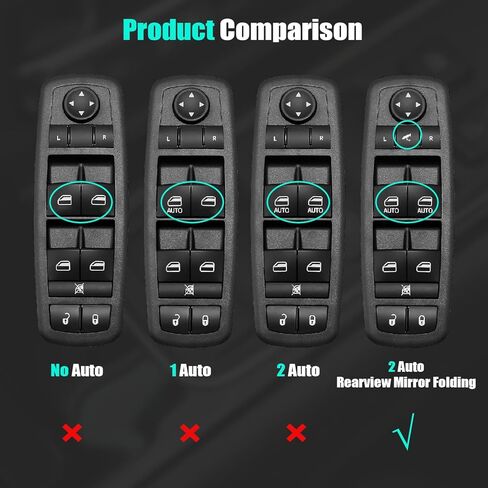 مفتاح التحكم الرئيسي في نافذة السائق لـ 2012-2015 Ram 1500 2500 2015 Ram 3500، Chrysler Town & Country/Dodge Grand Caravan 12 13 14 15، 68110867AB 68110867AA in Saudi Arabia