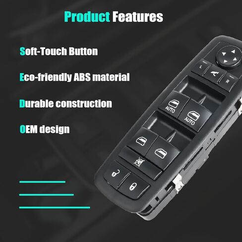 مفتاح التحكم الرئيسي في نافذة السائق لـ 2012-2015 Ram 1500 2500 2015 Ram 3500، Chrysler Town & Country/Dodge Grand Caravan 12 13 14 15، 68110867AB 68110867AA in Saudi Arabia