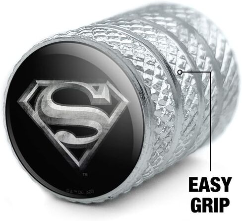 GRAPHICS & MORE Superman Steel Logo Tire Rim Wheel Aluminum Valve Stem Caps in Saudi Arabia