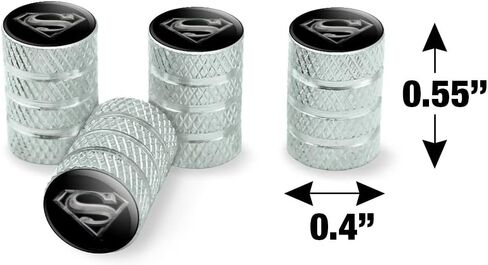 GRAPHICS & MORE Superman Steel Logo Tire Rim Wheel Aluminum Valve Stem Caps in Saudi Arabia
