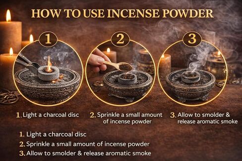 Vrinda® Lunar Lavender Premium Incense Powder - Ideal for All Rituals, 50 gm, Made in India, Smudge Powder, Voodoo, Hoodoo, Pagan & Wiccan in Saudi Arabia