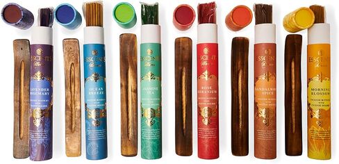 Essence incense gift pack 180 sticks with incense holder 6 flavors, Ocean,Morning Blosom,Jasmine tea,Rose Geranium,Sandalwood spice, And Lavender Rosemary. in Kuwait