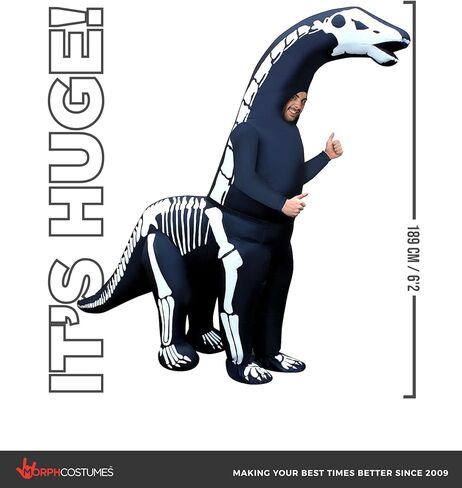 زي هيكل عظمي لديناصور قابل للنفخ من Morphsuits للبالغين، زي هيكل عظمي قابل للنفخ لحفلات الهالوين in Saudi Arabia