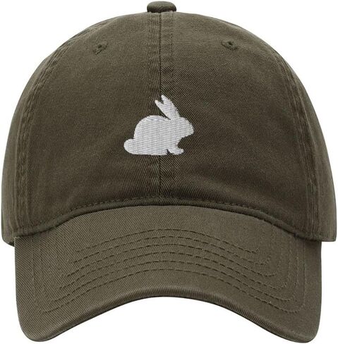 Men's Baseball Cap Rabbit mom Embroidered Washed Cotton Vintage Dad Gifts Hat Women's Hat in Saudi Arabia