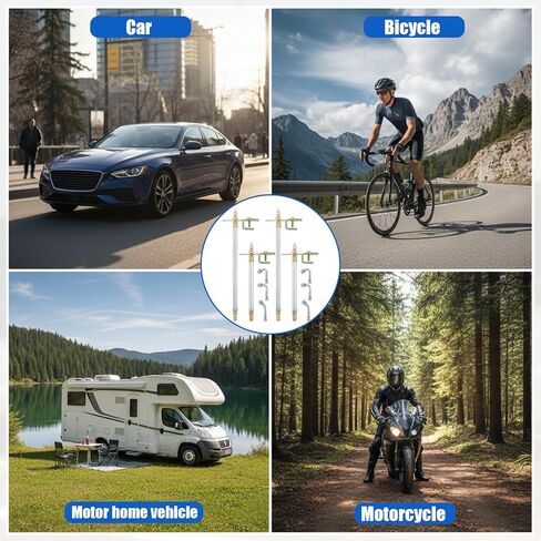 4 قطع من موسعات جذع الصمام، وصلة جذع صمام مزدوجة مضفرة من الفولاذ المقاوم للصدأ مع 6 قطع محول موسع صمامات 45 90 135 درجة لمعظم السيارات والشاحنات والمقطورة المتنقلة (7 بوصة، 12 بوصة) in Kuwait