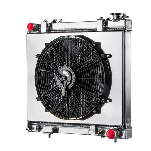 Automotive Replacement Engine Radiators 4 Row Radiator Shroud Fan for Dodge Ra Dakota Ram Dakota 3.7L 4.7L V6 V8 2005-2010 in Kuwait