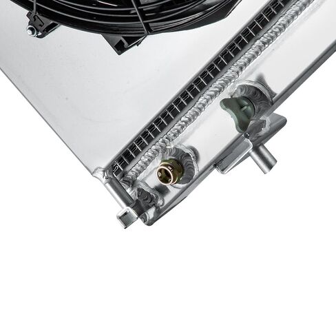 Automotive Replacement Engine Radiators 4 Row Radiator Shroud Fan for Dodge Ra Dakota Ram Dakota 3.7L 4.7L V6 V8 2005-2010 in Kuwait