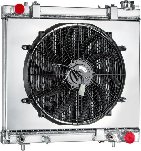 Automotive Replacement Engine Radiators 3 Row Radiator Shroud Fan For Dodge Dakota Mitsubishi Raider 4.7L V8 2005-2010 Aluminum Radiator Fan in Kuwait