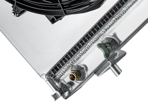 Automotive Replacement Engine Radiators 3 Row Radiator Shroud Fan For Dodge Dakota Mitsubishi Raider 4.7L V8 2005-2010 Aluminum Radiator Fan in Kuwait