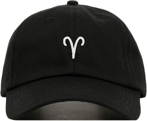 Aries Baseball Hat, Embroidered Dad Cap, Unstructured Soft Cotton, Adjustable Strap Back (Multiple Colors) in Saudi Arabia