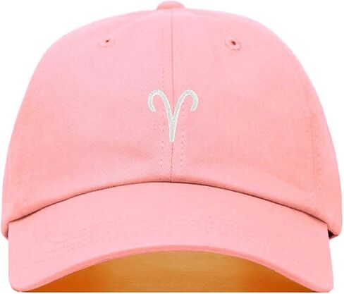 Aries Baseball Hat, Embroidered Dad Cap, Unstructured Soft Cotton, Adjustable Strap Back (Multiple Colors) in Saudi Arabia