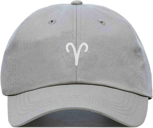 Aries Baseball Hat, Embroidered Dad Cap, Unstructured Soft Cotton, Adjustable Strap Back (Multiple Colors) in Saudi Arabia