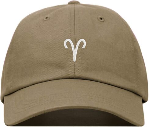 Aries Baseball Hat, Embroidered Dad Cap, Unstructured Soft Cotton, Adjustable Strap Back (Multiple Colors) in Saudi Arabia