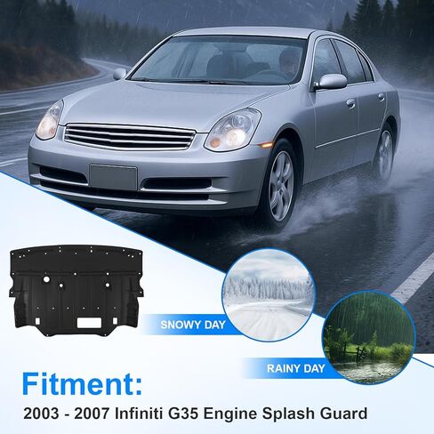 ELH Front Lower Engine Splash Shield Fit for 03-07 Infiniti G35 Center Under Cover 2003 2004 2005 2006 2007 Infiniti G35 in Kuwait
