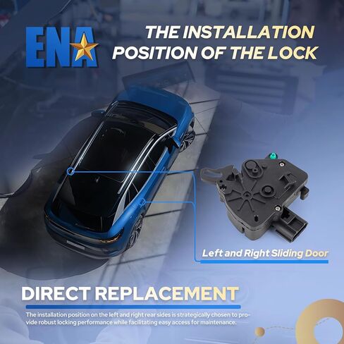 ENA Left & Right Side Sliding Door Latch Lock Actuator Compatible with Chrysler Town & Country Voyager, Dodge Caravan Grand Caravan, Ram C/V 2001-2019 for 4717960AA 4717960AB 4717960AC 746-259 in Saudi Arabia