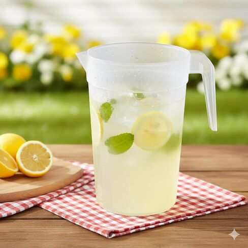 Tribello LARGE 1.3 Gallon Water Pitcher, Plastic Juice Pitcher With Lid - Dishwasher Safe, BPA Free, Colors May Vary (1.3 Gallon) in Kuwait