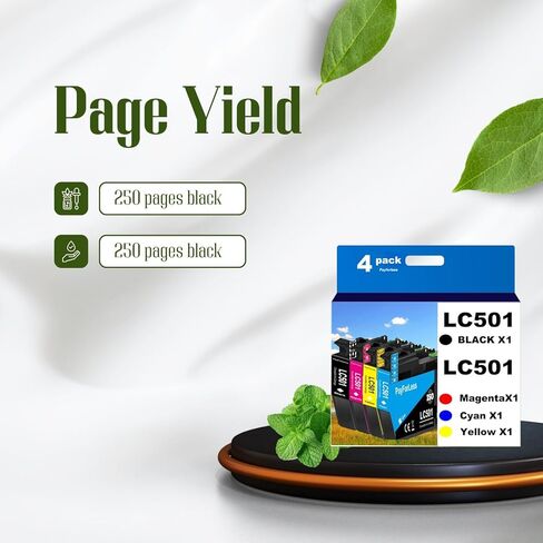 خراطيش حبر PayForLess LC501XL LC501 لخراطيش حبر Brother LC501 501 501XL لـ Brother MFC-J1260DW MFC-J1360DW MFC-J1410DW 4 عبوات (1 أسود، 1 سماوي، 1 أرجواني، 1 أصفر) in Kuwait