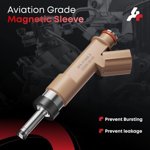 Set of 4 Fuel Injectors, 12 Holes 23209-09140 Compatible with Toyota 2009-2017 Corolla, 2009-2013 Matrix, 2008-2009 Scion xD, 1.8L L4, Replace Part FJ1068 in Kuwait