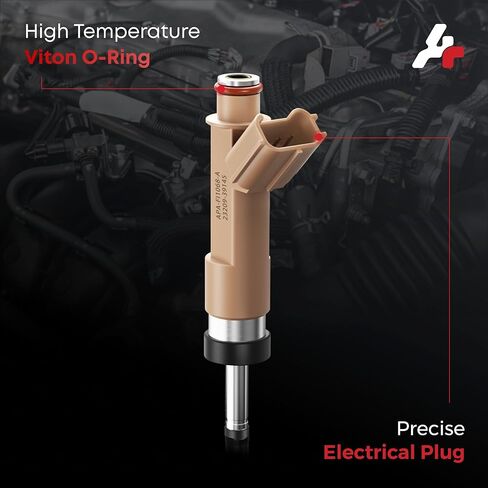 Set of 4 Fuel Injectors, 12 Holes 23209-09140 Compatible with Toyota 2009-2017 Corolla, 2009-2013 Matrix, 2008-2009 Scion xD, 1.8L L4, Replace Part FJ1068 in Kuwait