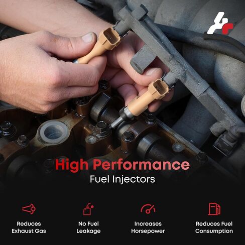 Set of 4 Fuel Injectors, 12 Holes 23209-09140 Compatible with Toyota 2009-2017 Corolla, 2009-2013 Matrix, 2008-2009 Scion xD, 1.8L L4, Replace Part FJ1068 in Kuwait