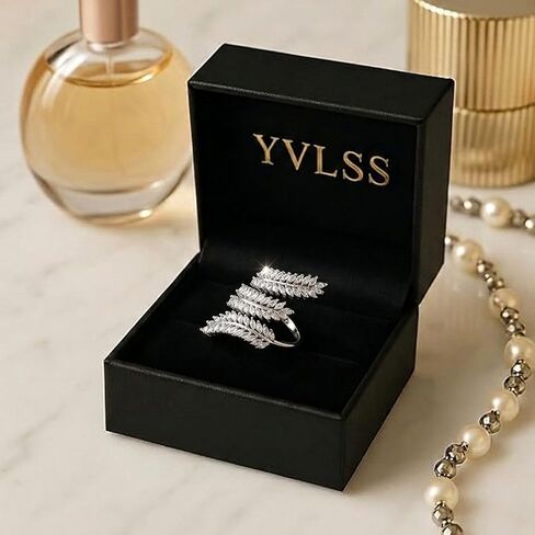 خواتم نسائية حلقات أوراق للنساء - مجوهرات خاتم قابلة للتعديل لحلقات قابلة للتعديل للنساء مجوهرات للنساء خاتم للنساء خاتم زركونيا مكعب خاتم أوراق الشجر للنساء in Kuwait