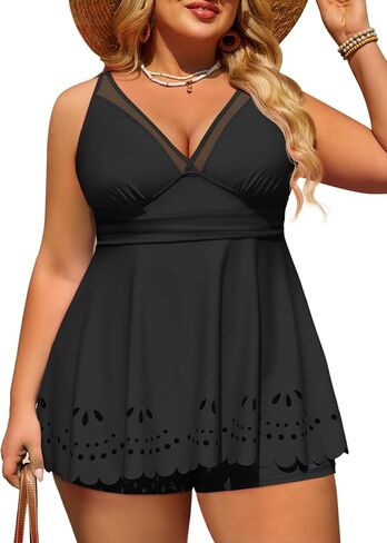Womens Plus Size Two Piece Swimsuits Modest Tankini Bathing Suit Full Coverage Swim Dress for Women Swimwear 2026 in Saudi Arabia