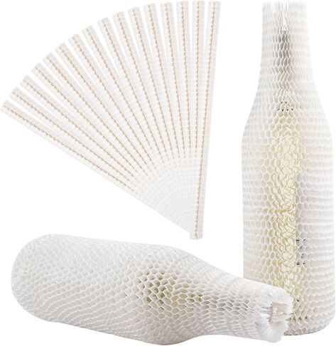 16 Set Wine Bags for Travel Honeycomb Paper, Reusable Wine Bottle Protector Sleeves, Unbreakable Wine Travel Bags for Airplane Travel Transport Car Proof Safety Impact Resist in Kuwait