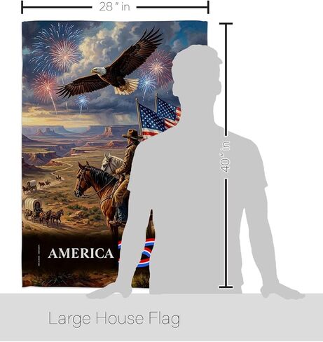 America 250 Flag Frontier Spirit Independence Day Wall Tapestry House Banner Official Licensed Merchandise Canvas Prints Yard Sign Textile Woven Fabric Poster USA 250th Anniversary Decoration Gift in Kuwait