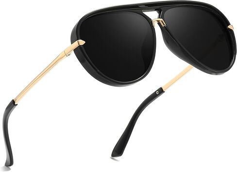 نظارات شمسية SIPHEW Retro Aviator للنساء ذات ظلال عصرية كبيرة الحجم وعتيقة وجسر مزدوج in Kuwait