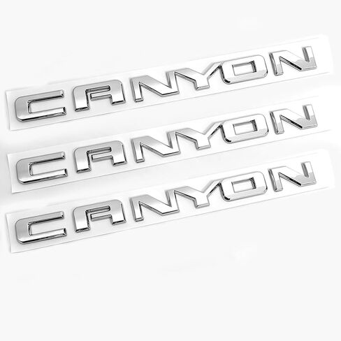 3pack Canyon Emblems Side Door Rear Tailgate 3D Badge Compatible with Canyon Denali 22900425 (Black) in Saudi Arabia