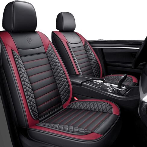Custom Fit Waterproof Non-Slip PU Leather Car Seat Covers Set Compatible with Land Rover Range Rover 2000-2023 Vehicle Seat Cushion Protector for Sedan SUV (Full Set 5 Seats,Red) in Saudi Arabia