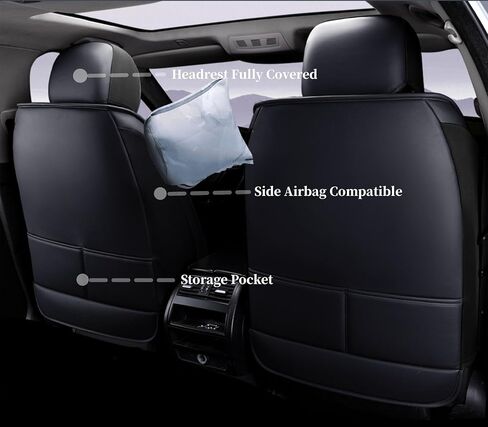 Custom Fit Waterproof Non-Slip PU Leather Car Seat Covers Set Compatible with Land Rover Range Rover 2000-2023 Vehicle Seat Cushion Protector for Sedan SUV (Full Set 5 Seats,Red) in Saudi Arabia