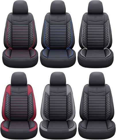 Custom Fit Waterproof Non-Slip PU Leather Car Seat Covers Set Compatible with Land Rover Range Rover 2000-2023 Vehicle Seat Cushion Protector for Sedan SUV (Full Set 5 Seats,Red) in Saudi Arabia