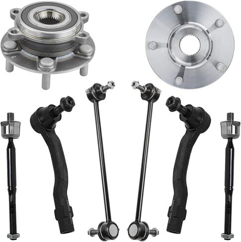 محور ديترويت - محور العجلة الأمامية والمحامل + أطراف قضيب التعادل + استبدال وصلات شريط Sway لـ 2014 2015 2016 2017 Mazda 6 in Kuwait